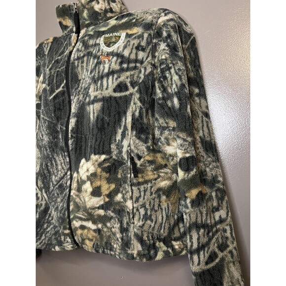 L.L.Bean Jacket Womens Extra Large Camo Polartec Fleece Full Zip Maine Hunting - Picture 4 of 8